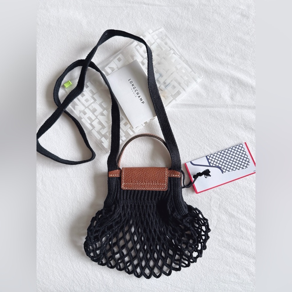 Longchamp LE PLIAGE FILET XS MESH BAG Black - Picture 2 of 5